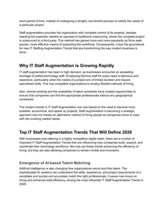 IT Staff Augmentation Trends That Will Define 2026 | PDF