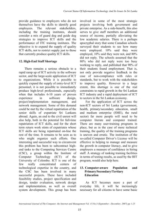 It status in sri lanka | PDF