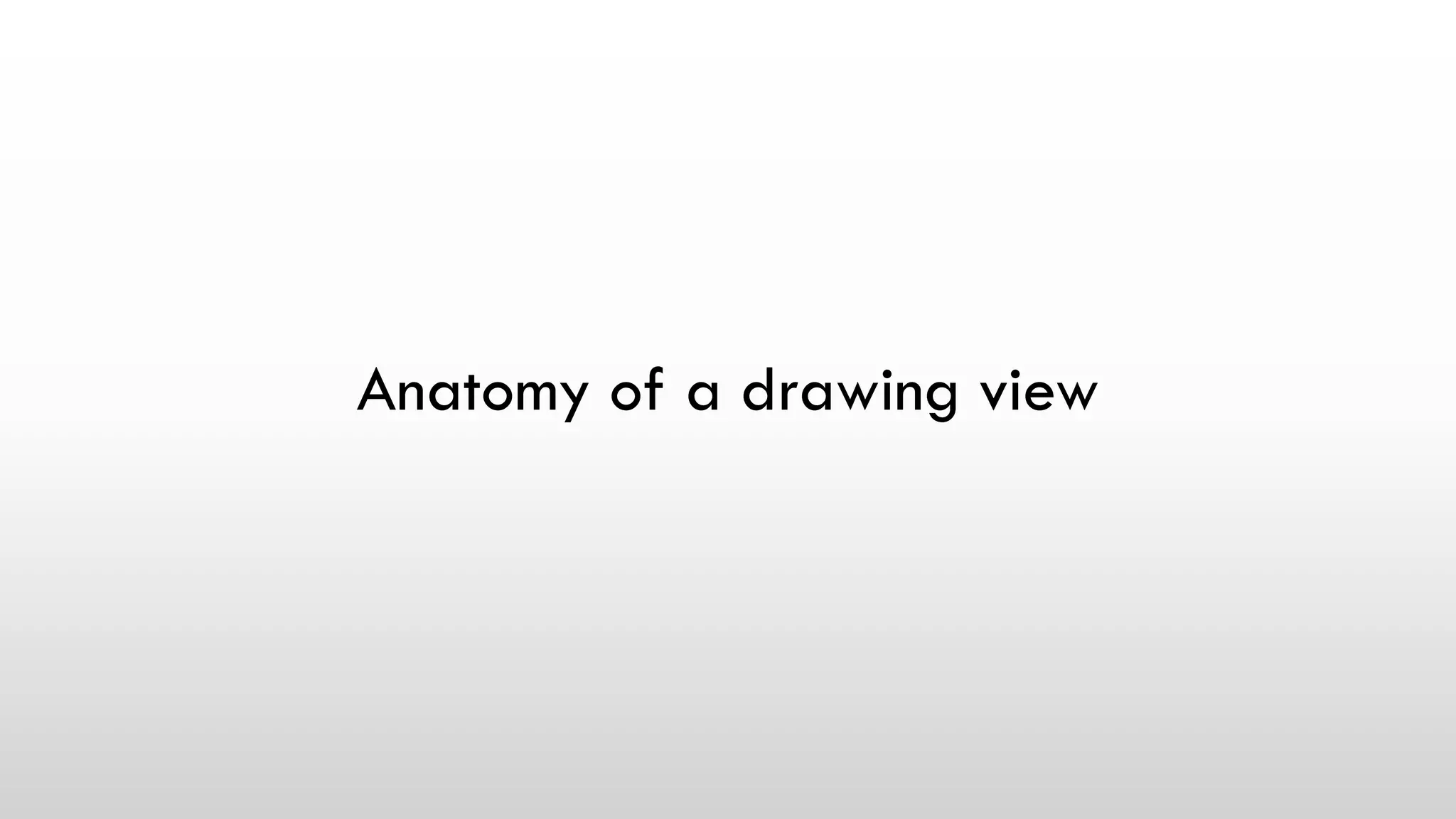 Anatomy of a drawing view
 