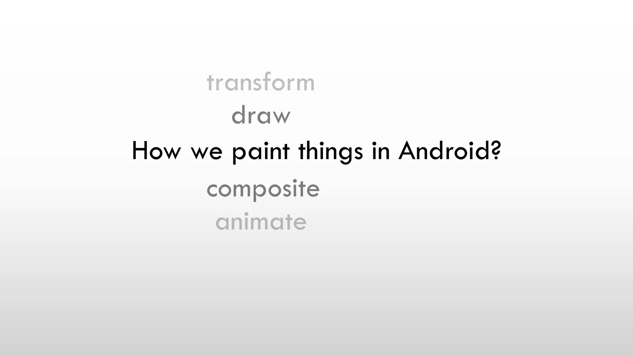 How we paint things in Android?
 