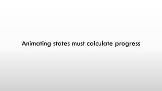 Animating states must calculate progress
 
