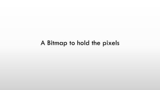 A Bitmap to hold the pixels
 