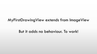 MyFirstDrawingView extends from ImageView
But it adds no behaviour. To work!
 