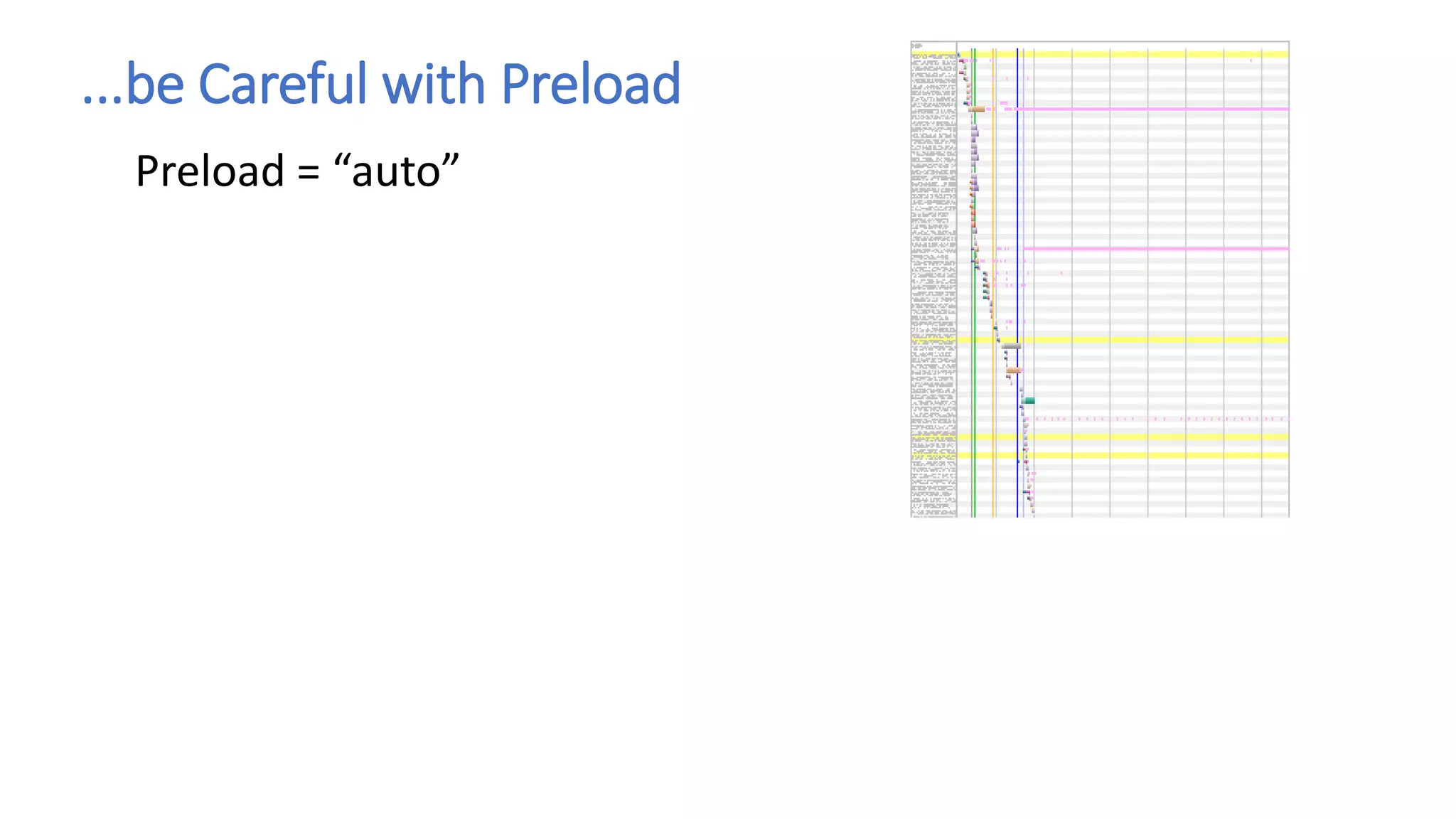 ...be Careful with Preload
Preload = “auto”
 