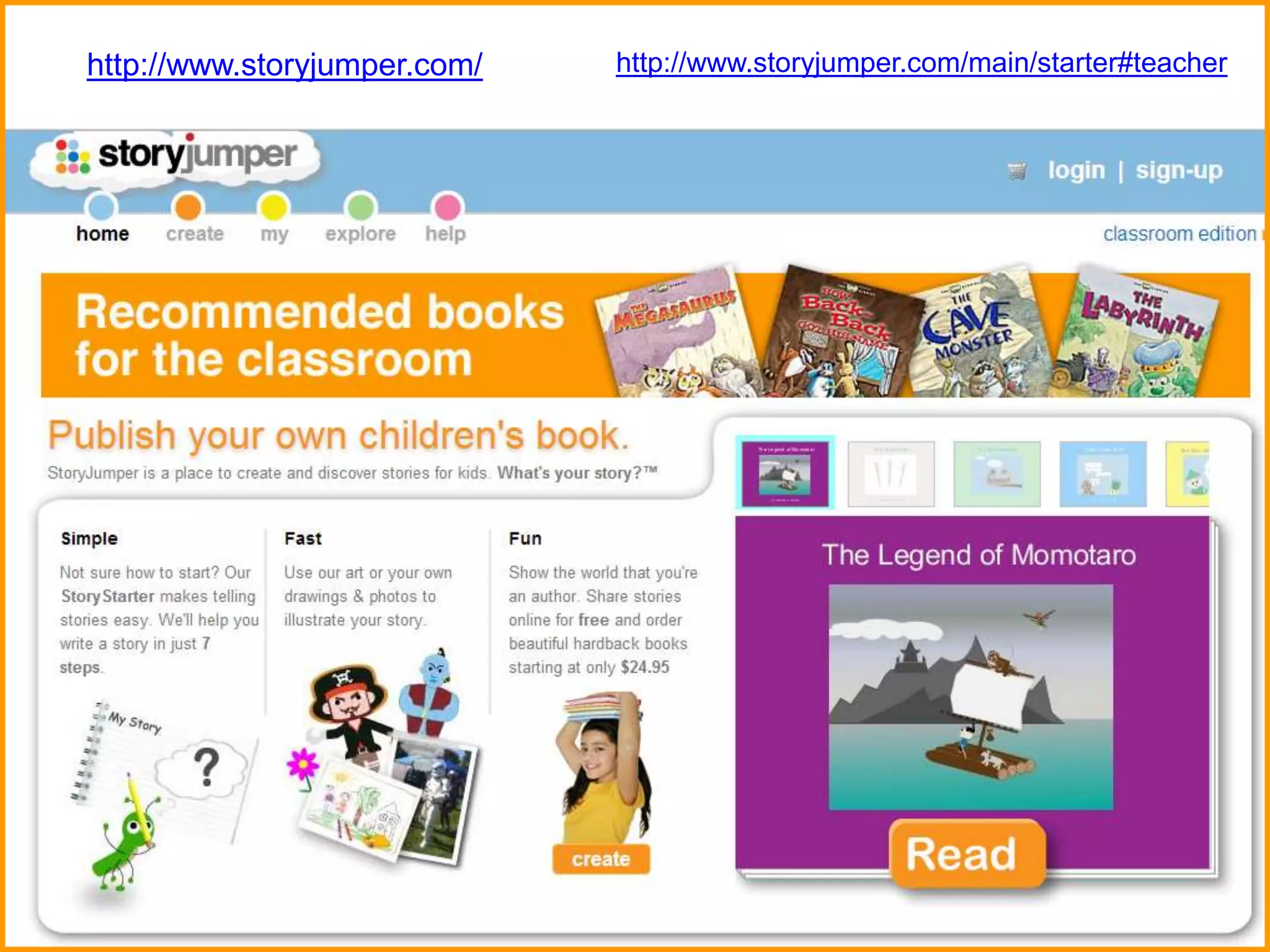 http://www.storyjumper.com/ http://www.storyjumper.com/main/starter#teacher
 