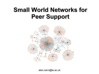 Small World Networks for Peer Support 