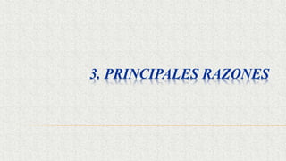 3. PRINCIPALES RAZONES
 