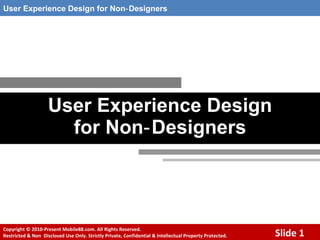 User Experience Design for Non‐Designers 