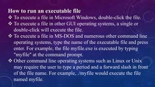 Windows Executable With Gui IT Threats and Computer Security | PPTX