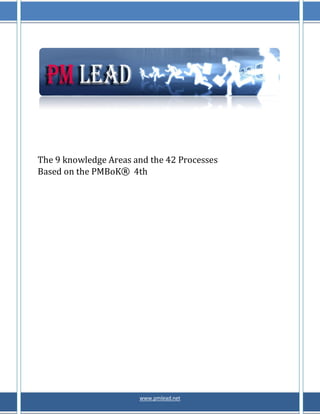The 9 knowledge Areas and the 42 Processes
Based on the PMBoK® 4th




Prepared by:
Amr Miqdadi,PMP,MCSE
amiqdadi@pmlead.net


                       www.pmlead.net
 