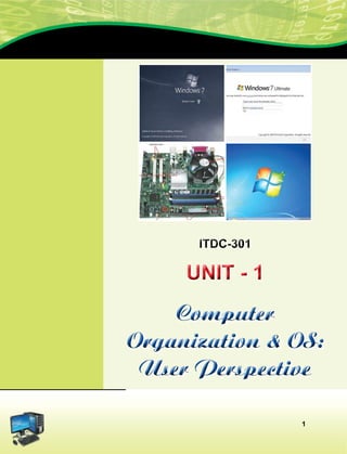 1
Computer
Organization  OS:
User Perspective
Computer
Organization  OS:
User Perspective
Unit - 1Unit - 1
 