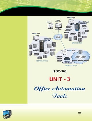 133
Office Automation
Tools
Office Automation
Tools
Unit - 3Unit - 3
 