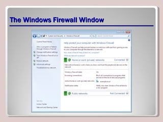 The Windows Firewall Window 