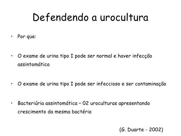 Exame urocultura