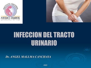 INFECCION DEL TRACTO
URINARIO
Dr. ANGEL MALLMA CANCHAYA
AMC
 