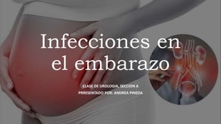 Infecciones en
el embarazo
CLASE DE UROLOGIA, SECCION A
PRRESENTADO POR: ANDREA PINEDA
 