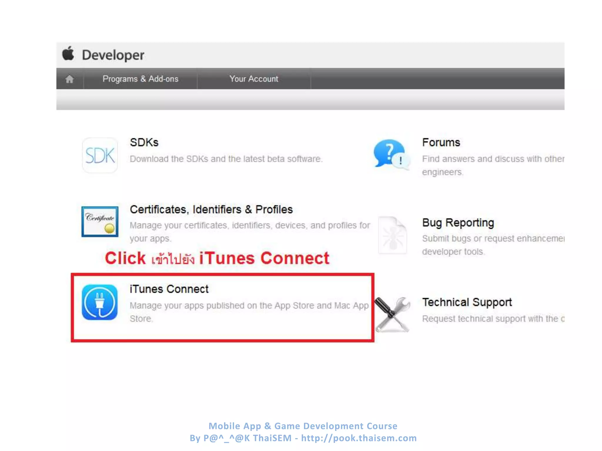 Mobile App & Game Development Course
By P@^_^@K ThaiSEM - http://pook.thaisem.com
 