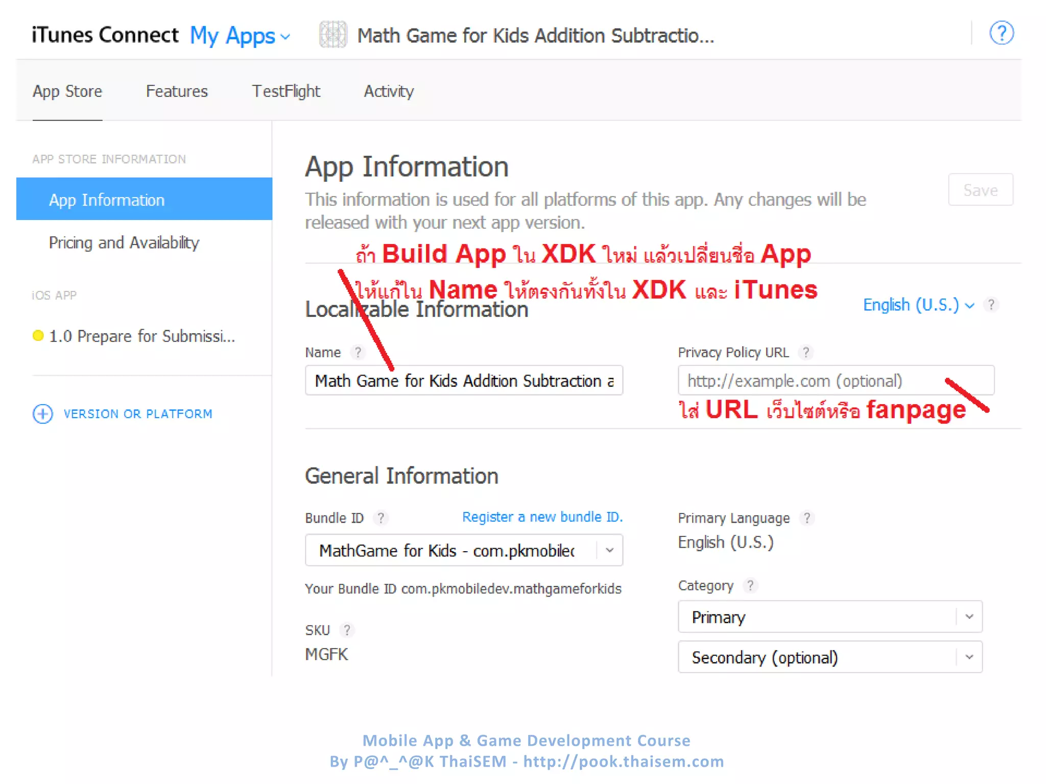 Mobile App & Game Development Course
By P@^_^@K ThaiSEM - http://pook.thaisem.com
 