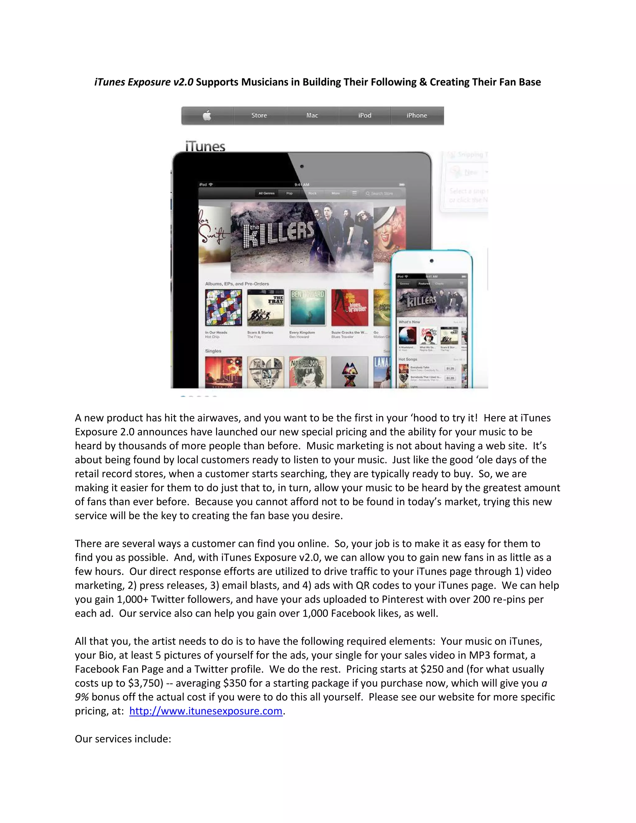 iTunes Promotion PDF