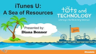 iTunes U:
A Sea of Resources
Presented by:
Diana Benner
 