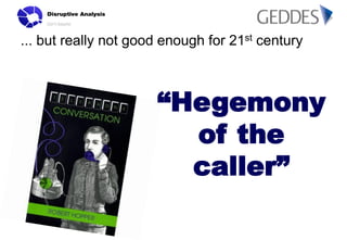 ... but really not good enough for 21st century

“Hegemony
of the
caller”

 