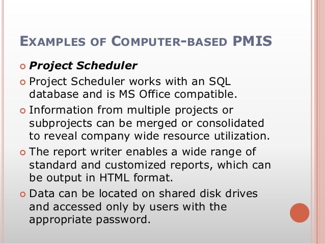 project management information system project management examples