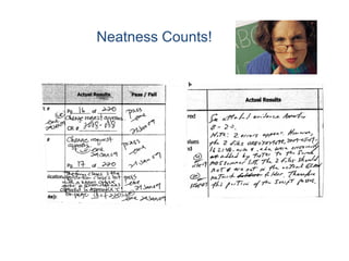 Neatness Counts!
 