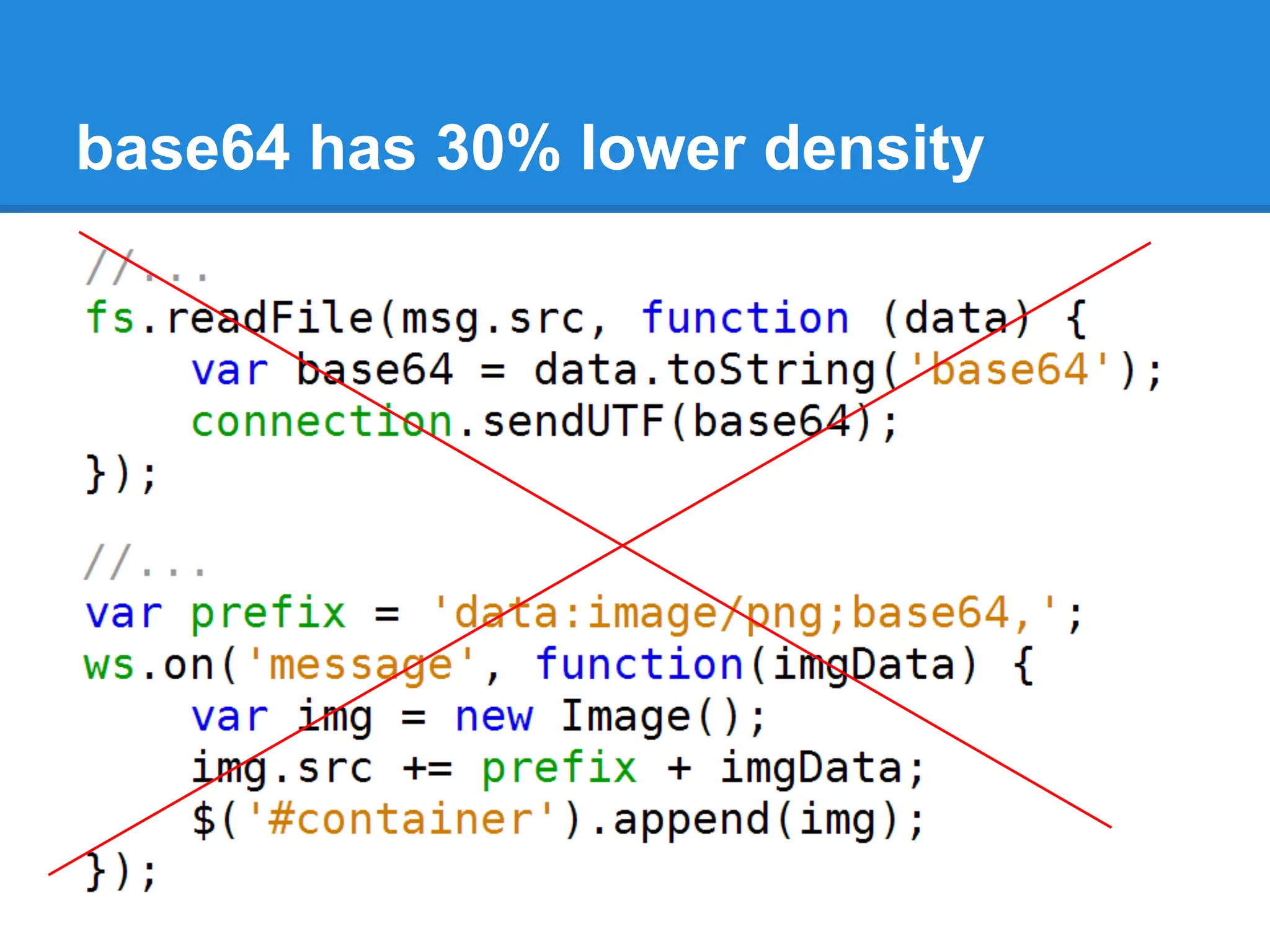 base64 has 30% lower density
 