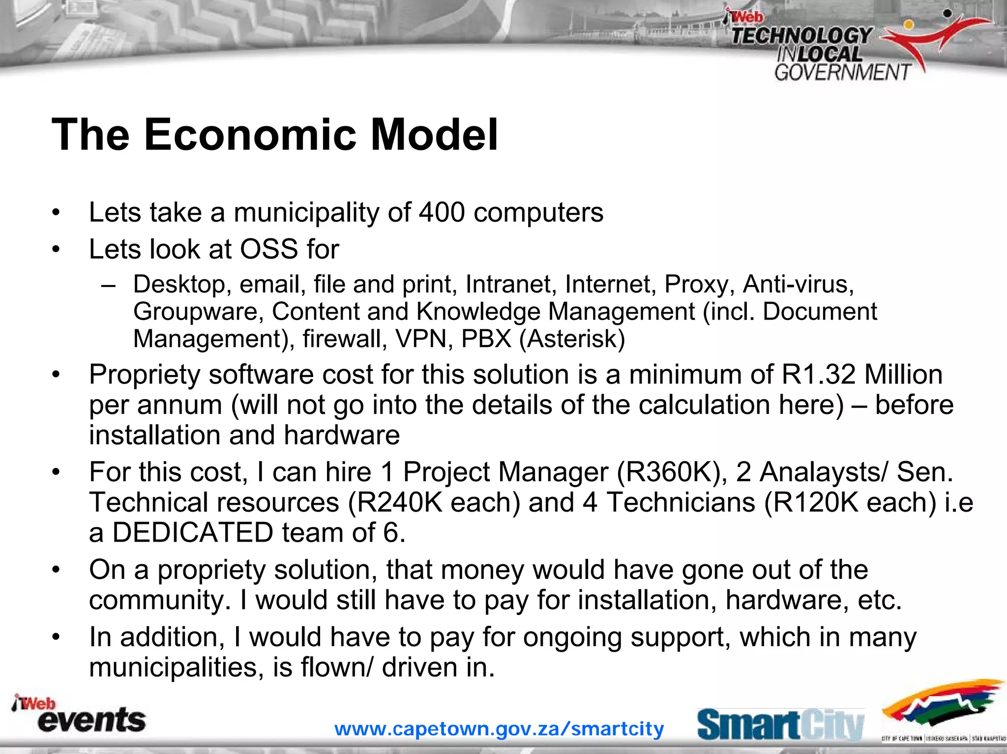 ITWeb Conference June06 Open Source for Local Government