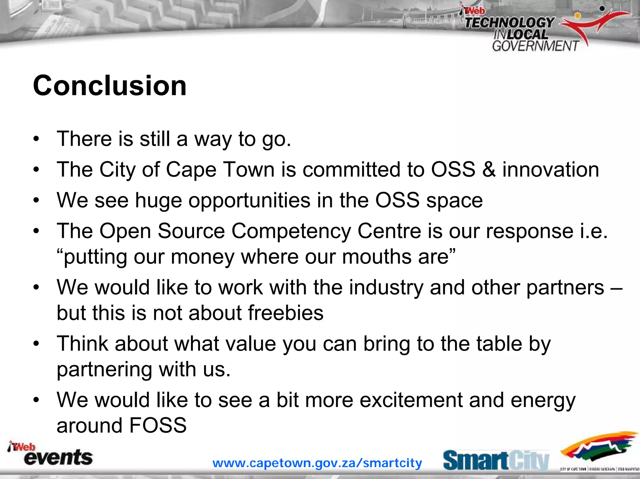 ITWeb Conference June06 Open Source for Local Government