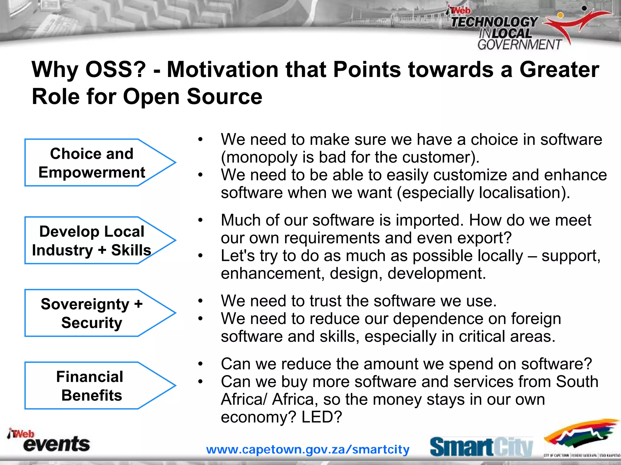 ITWeb Conference June06 Open Source for Local Government