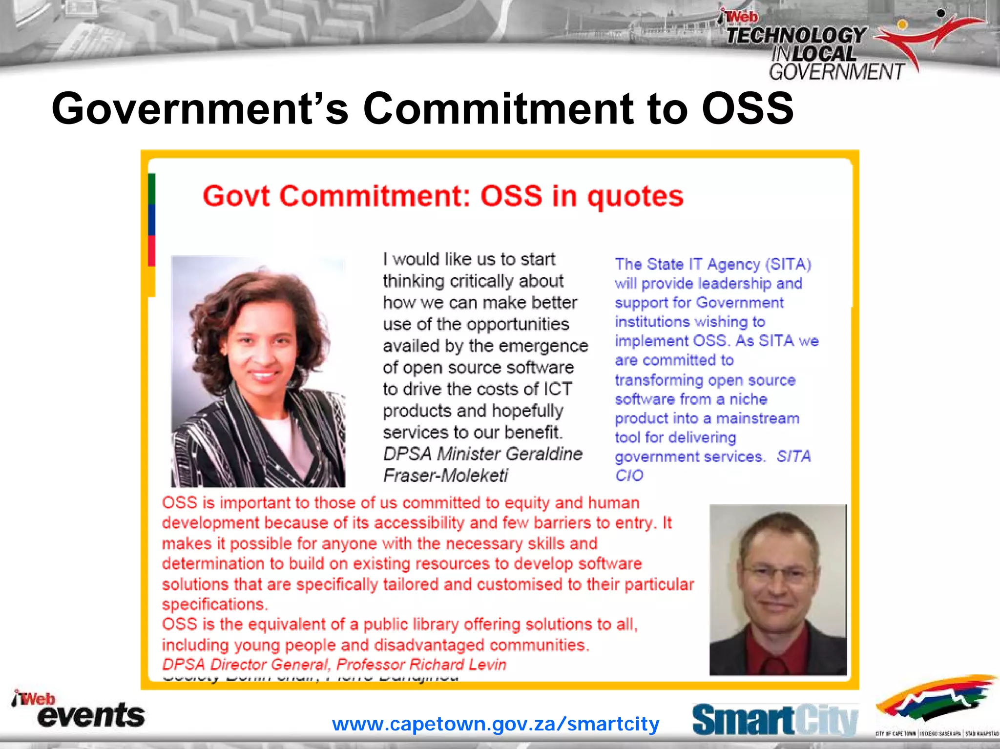 ITWeb Conference June06 Open Source for Local Government