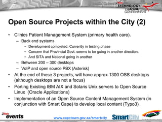 ITWeb Conference June06 Open Source for Local Government