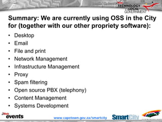 ITWeb Conference June06 Open Source for Local Government