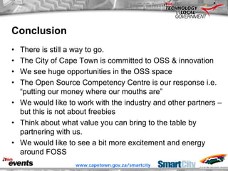 ITWeb Conference June06 Open Source for Local Government