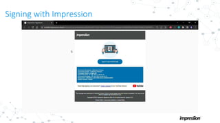 Signing with Impression
 