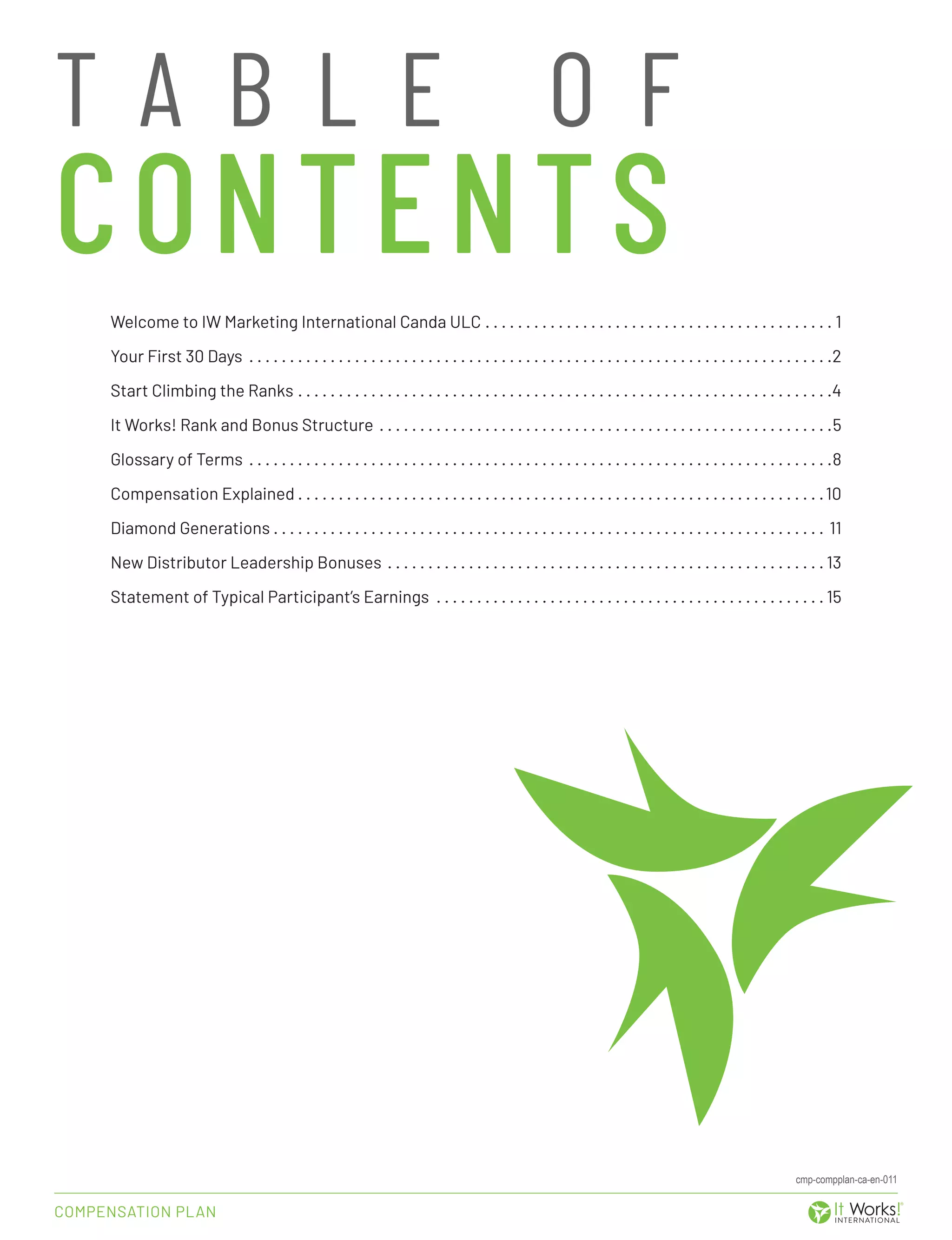 It works canada compensation plan it works canada distributor pdf