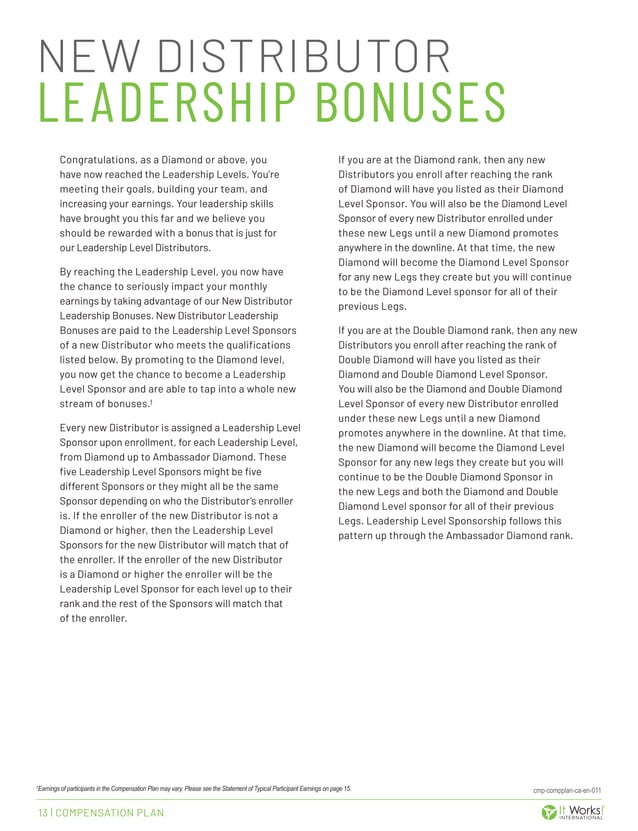 It works canada compensation plan it works canada distributor pdf