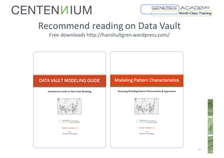 Recommend	reading	on	Data	Vault
Free	downloads	http://hanshultgren.wordpress.com/
16
 