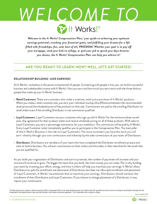 it works compensation plan independent distributor how to be a successful it works distributor