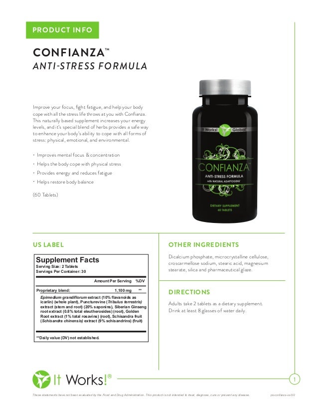 it works confianza anti stress supplement it works product ingredients