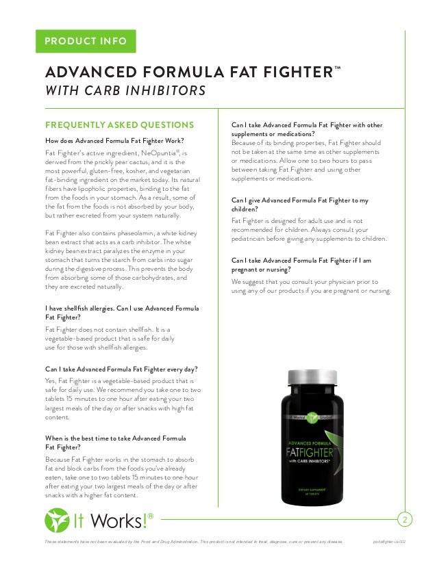 It Works Fat Fighters with Carb Inhibitors It Works Fat Fighters with Carb Inhibitors