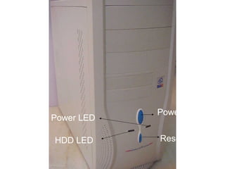 Cabinet




                      Power Switch
          Power LED

          HDD LED     Reset Switch
 