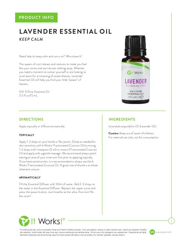 it works lavender essential oil it works directions