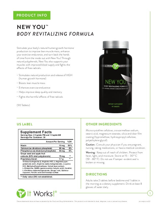 it works new you body revitalizing formula it works directions