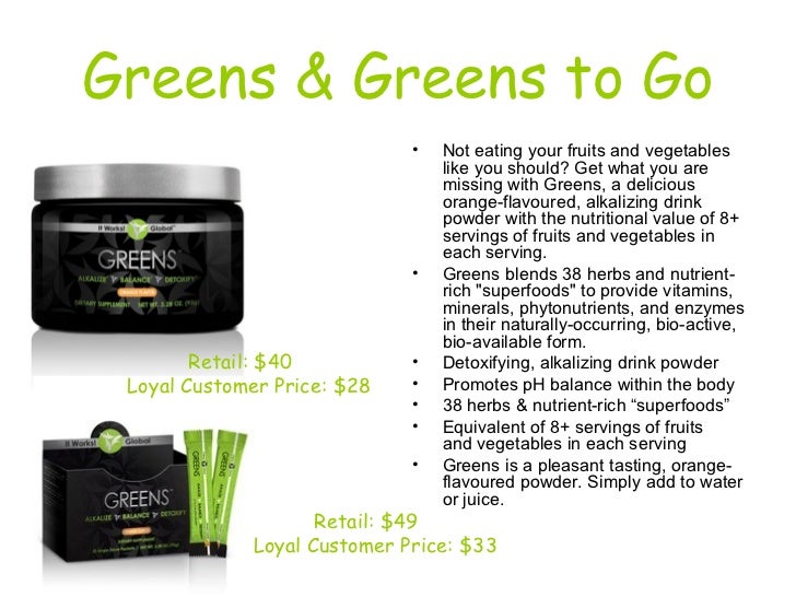 it works product slide show what is in it works greens on the go