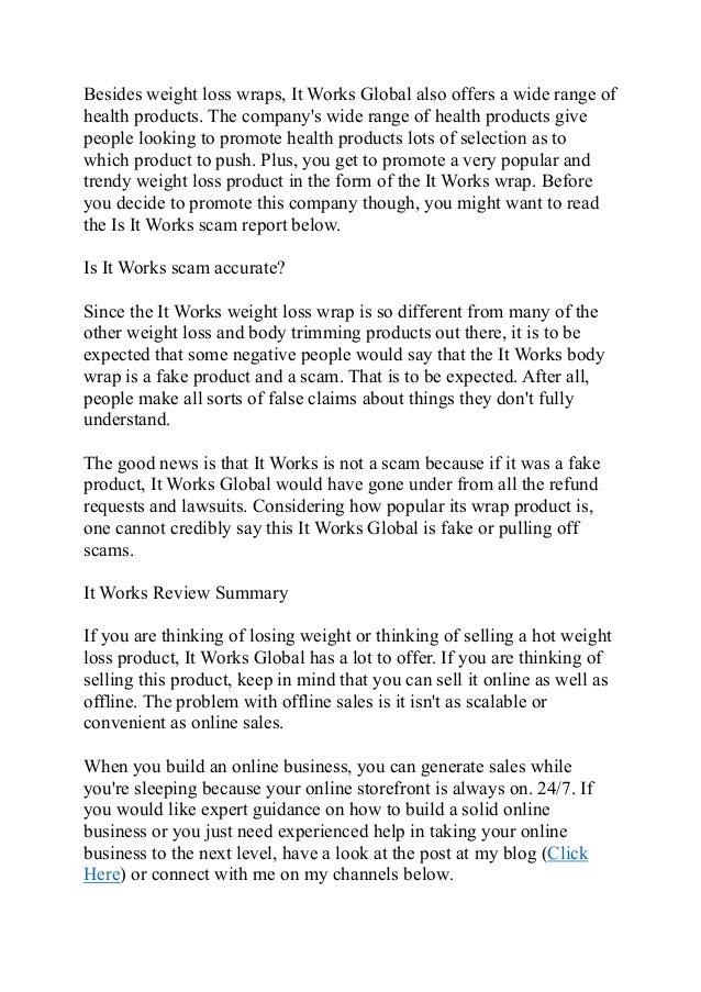 it works review read this before thinking of joining it works global scams