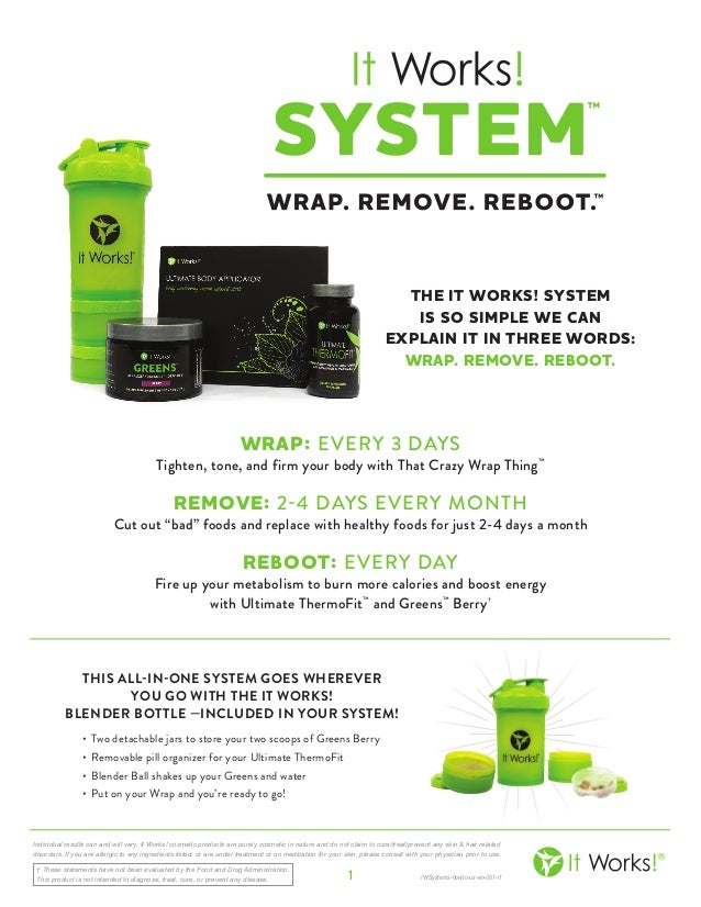 it works wrap remove reboot system the it works system