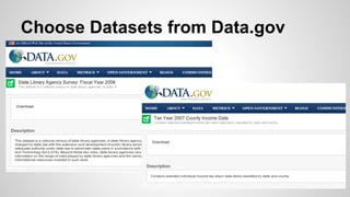 Choose Datasets from Data.gov

 