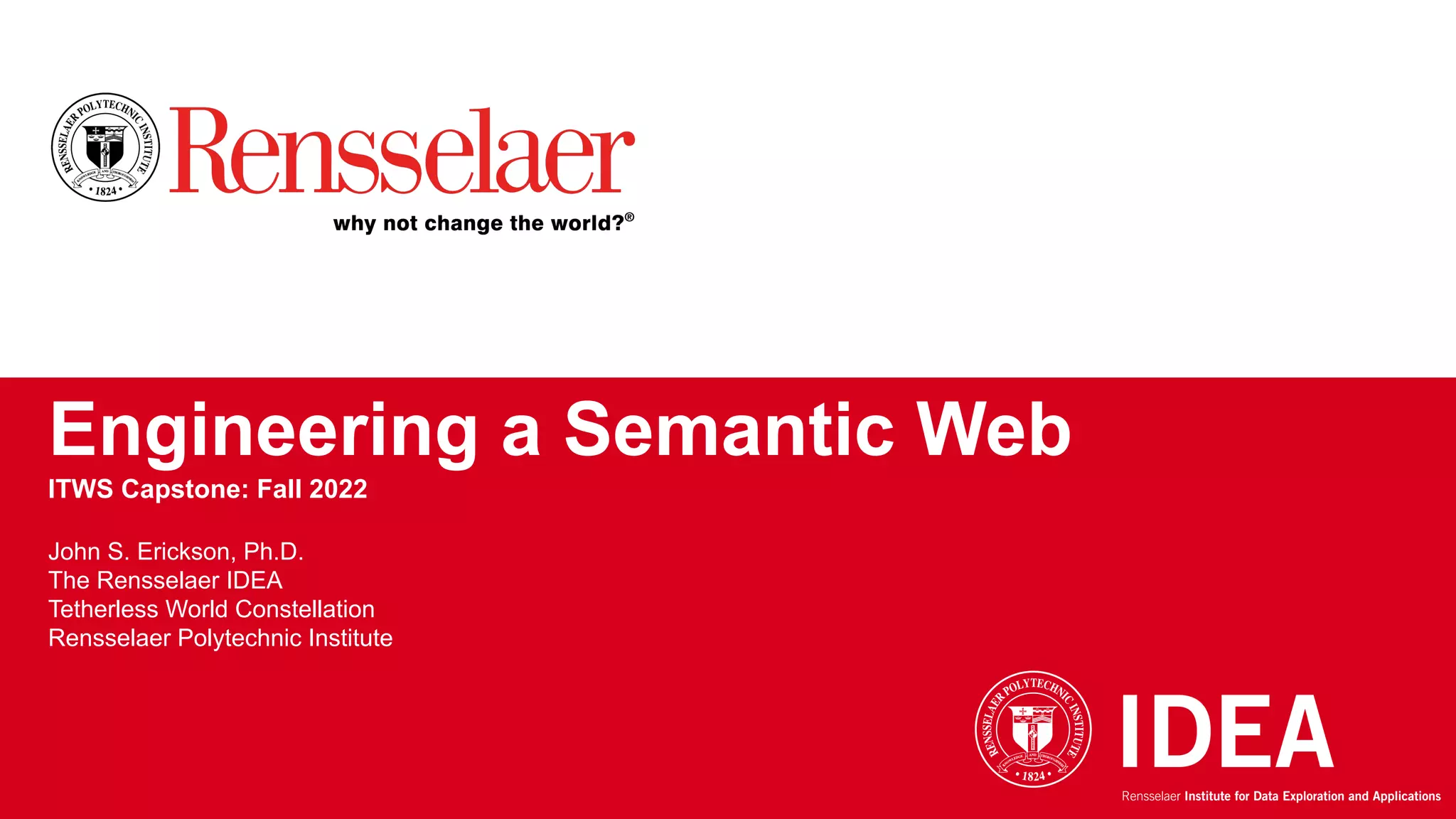 ITWS Capstone: Engineering a Semantic Web (Fall 2022) | PDF